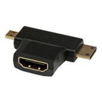 StarTech.com HDMI 2-in-1 T-Adapter - HDMI to HDMI Mini or HDMI Micro Combo Adapter ? F/M