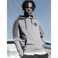 St Oda Ribbed Panel Pullover Hoodie in Greyward  Saint & Sinner