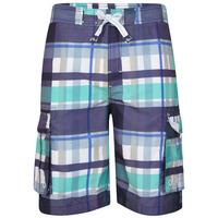 Sth Shore Prt Chk Navy/Green Mens Swim Shorts