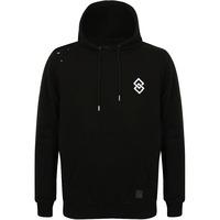 St Dismas Pullover Hoodie with Rips in Black  Saint & Sinner