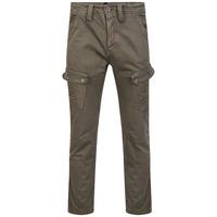 Stallone Cargo Trousers in Dark Khaki  Dissident