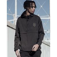 St Chalons Pullover Windbreaker Jacket in Black  Saint & Sinner