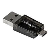 startechcom micro sd to micro usb usb otg adapter card reader for andr ...
