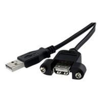 startechcom 2 ft panel mount usb cable a to a fm