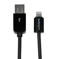 startechcom 1m 3ft black apple 8 pin lightning connector to usb cable  ...
