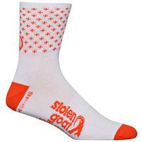 stolen goat roubaix orange socks cycling socks