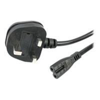 startechcom 1m laptop power cord 2 slot for uk bs 1363 to c7 power cab ...