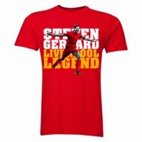 steven gerrard liverpool player t shirt red