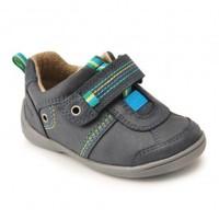 start rite super soft zac navy blue leather boys riptape first walking ...