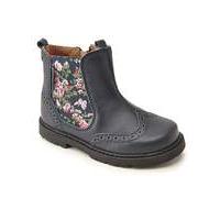 Start-rite Chelsea Navy Leather/Floral F