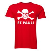 St Pauli Skull and Crossbones T-Shirt (Red)