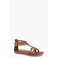 Studded Gladiator Sandal - tan