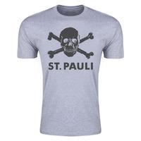 St Pauli Skull and Crossbones T-Shirt (Grey)