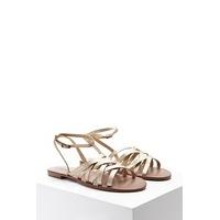 Strappy Faux Leather Sandals