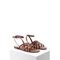 Strappy Faux Leather Sandals