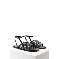 Strappy Faux Leather Sandals