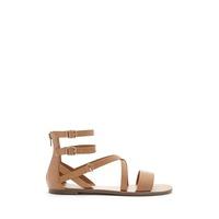 strappy faux leather sandals