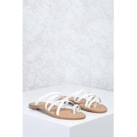 strappy faux leather sandals