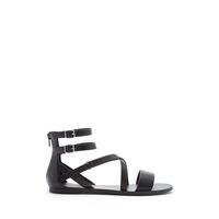 Strappy Faux Leather Sandals