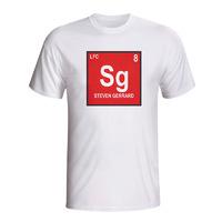 steven gerrard liverpool periodic table t shirt white