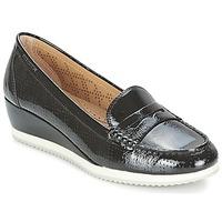 stonefly francy womens loafers casual shoes in black