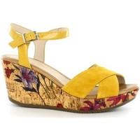 stonefly 108307 wedge sandals women yellow womens sandals in yellow