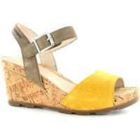 stonefly 108286 wedge sandals women yellow womens sandals in yellow