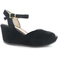 stonefly 108295 wedge sandals women black womens sandals in black