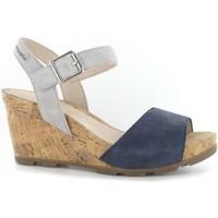 stonefly 108286 wedge sandals women blue womens sandals in blue