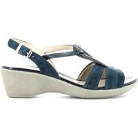 stonefly 104316 wedge sandals women blue womens sandals in blue