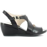 stonefly 104340 wedge sandals women black womens sandals in black