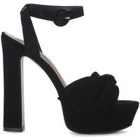 Steve Madden Breena black nabuk heeled sandal women\'s Court Shoes in black