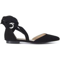 Steve Madden black suede flat shoes women\'s Shoes (Pumps / Ballerinas) in black