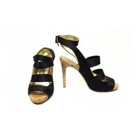 stella mccartney size 5 black heeled sandals