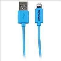StarTech.com (1m/3 feet) Blue Apple 8-pin Lightning Connector to USB Cable for iPhone / iPod / iPad