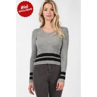 STRIPE HEM RIB JUMPER