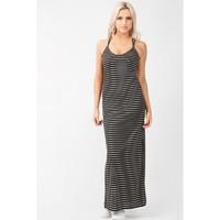 STRIPE DOUBLE STRAP MAXI DRESS