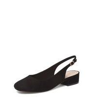 standard fit black square toe sling back black