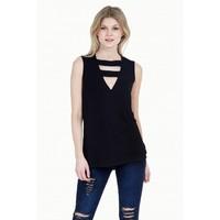 STRAP FRONT OVERSIZED VEST