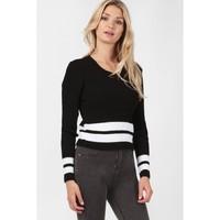 STRIPE HEM RIB JUMPER