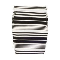 STRIPE ZIP POCKET MINI SKIRT