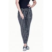 STRIPE JERSEY CREPE PEG TROUSER