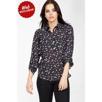 STAR PRINT DOUBLE POCKET LOTUS SHIRT