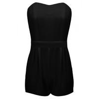 STRAPLESS CREPE PLAYSUIT