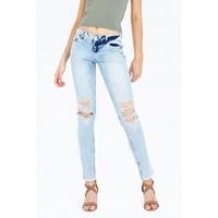 STELLA BUSTED KNEE MID RISE SKINNY JEAN