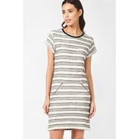 STRIPE SWEAT TUNIC DRESS