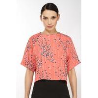 Stripe Floral La Vie En Rose Cropped Top