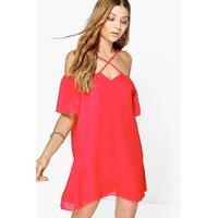 Strappy Swing Dress - poppy