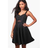 Strappy Prom Dress - black