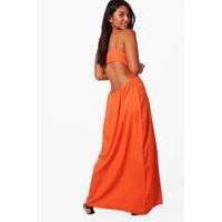 Strappy Back Maxi Dress - orange
